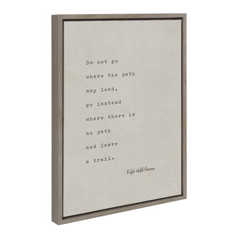 Kate and Laurel Sylvie Emerson Quote Framed Canvas by Shawn St.Peter