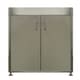 Pearlhaus Stainless Steel Double Door, Freestanding Cabinet with Sink ...