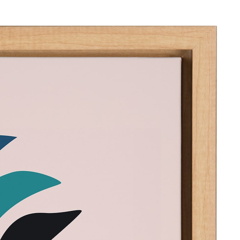 Kate and Laurel Sylvie Parakeet Framed Canvas by Rachel Lee