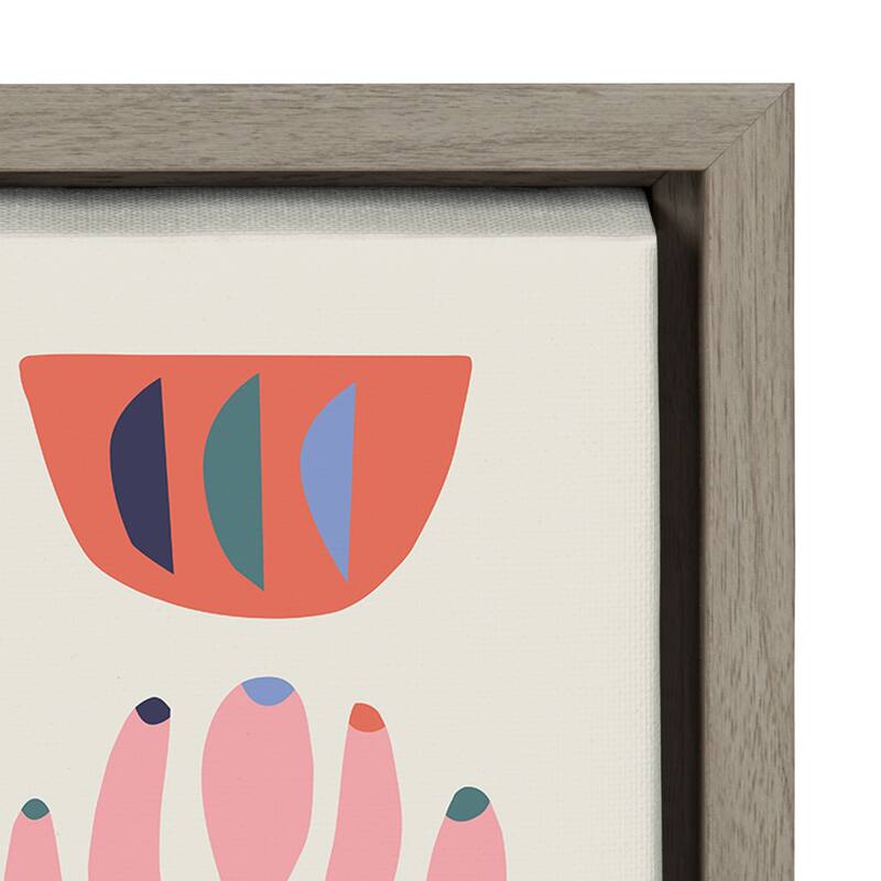 Kate and Laurel Sylvie Succulents Framed Canvas by Rachel Lee