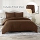 preview thumbnail 61 of 83, Nestl Ultra Soft Microfiber Duvet Cover with Fitted Sheet Set California King - Chocolate Brown