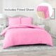 preview thumbnail 17 of 83, Nestl Ultra Soft Microfiber Duvet Cover with Fitted Sheet Set Full - Light Pink
