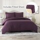 preview thumbnail 78 of 83, Nestl Ultra Soft Microfiber Duvet Cover with Fitted Sheet Set California King - Purple Eggplant