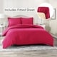 preview thumbnail 23 of 83, Nestl Ultra Soft Microfiber Duvet Cover with Fitted Sheet Set California King - Vivacious Magenta