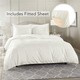preview thumbnail 77 of 83, Nestl Ultra Soft Microfiber Duvet Cover with Fitted Sheet Set California King - Off White