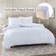 preview thumbnail 9 of 83, Nestl Ultra Soft Microfiber Duvet Cover with Fitted Sheet Set California King - Ice Blue