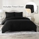 preview thumbnail 2 of 83, Nestl Ultra Soft Microfiber Duvet Cover with Fitted Sheet Set California King - Black