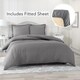 preview thumbnail 4 of 83, Nestl Ultra Soft Microfiber Duvet Cover with Fitted Sheet Set Full - Charcoal Stone Gray