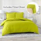 preview thumbnail 64 of 83, Nestl Ultra Soft Microfiber Duvet Cover with Fitted Sheet Set California King - Garden Green