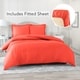 preview thumbnail 33 of 83, Nestl Ultra Soft Microfiber Duvet Cover with Fitted Sheet Set Queen - Orange