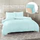 Nestl Ultra Soft Microfiber Duvet Cover with Fitted Sheet Set - Queen - Light Baby Blue