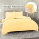preview thumbnail 83 of 83, Nestl Ultra Soft Microfiber Duvet Cover with Fitted Sheet Set California King - Vanilla Yellow