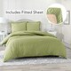 preview thumbnail 80 of 83, Nestl Ultra Soft Microfiber Duvet Cover with Fitted Sheet Set California King - Sage Olive Green