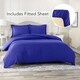 preview thumbnail 40 of 83, Nestl Ultra Soft Microfiber Duvet Cover with Fitted Sheet Set California King - Royal Blue