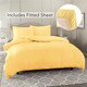 preview thumbnail 63 of 83, Nestl Ultra Soft Microfiber Duvet Cover with Fitted Sheet Set California King - Custard Mallow Yellow