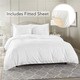 preview thumbnail 84 of 83, Nestl Ultra Soft Microfiber Duvet Cover with Fitted Sheet Set California King - White