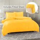 preview thumbnail 85 of 83, Nestl Ultra Soft Microfiber Duvet Cover with Fitted Sheet Set California King - Yellow
