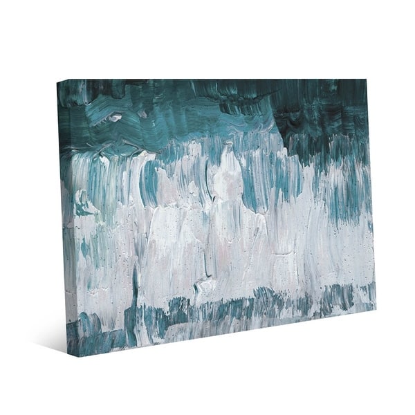 Kathy Ireland Kodoro in Teal Abstract on Gallery Wrapped Canvas Wall ...