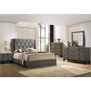 Shop Carl Upholstered 5-piece Bedroom Set - Overstock ...