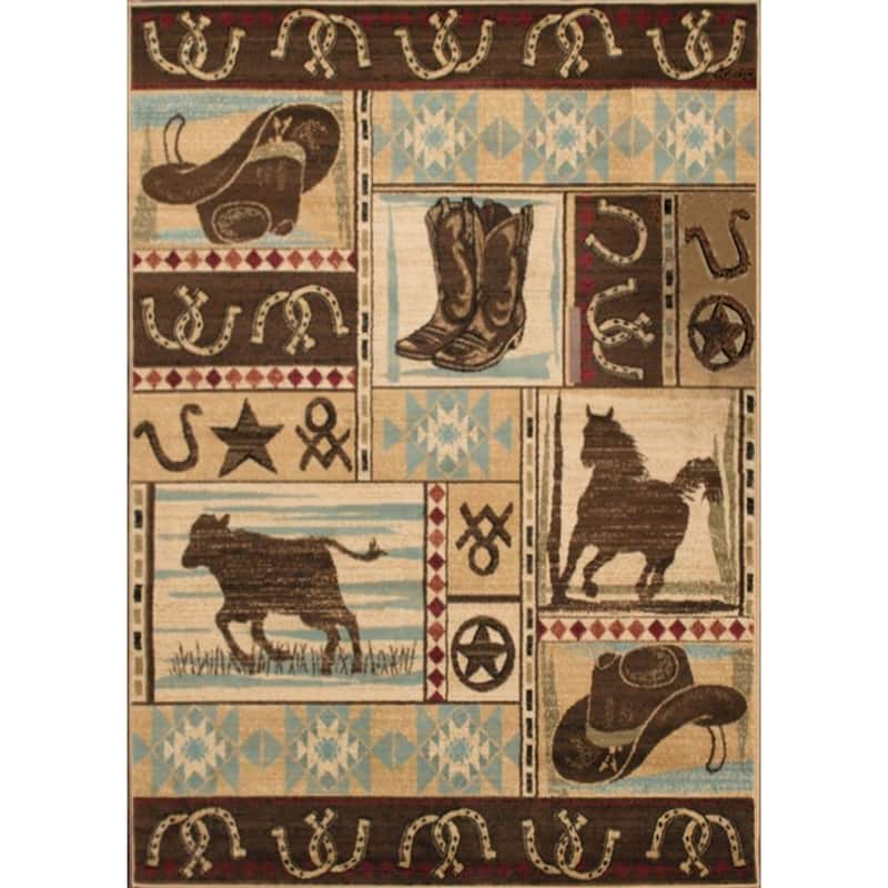 Hearthside Desperado Western Rodeo Area Rug