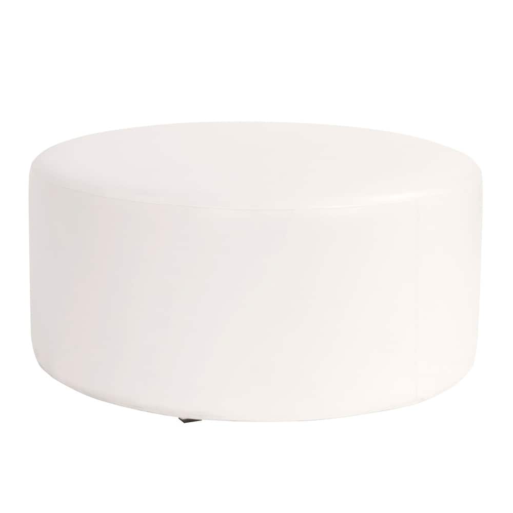 Allan Andrews 36" Universal Round Ottoman With Slipcover, Avanti Collection