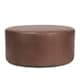 preview thumbnail 12 of 15, Allan Andrews 36" Universal Round Ottoman With Slipcover, Avanti Collection Brown