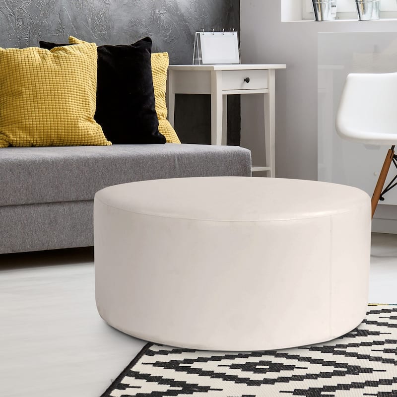 Allan Andrews 36" Universal Round Ottoman With Slipcover, Avanti Collection
