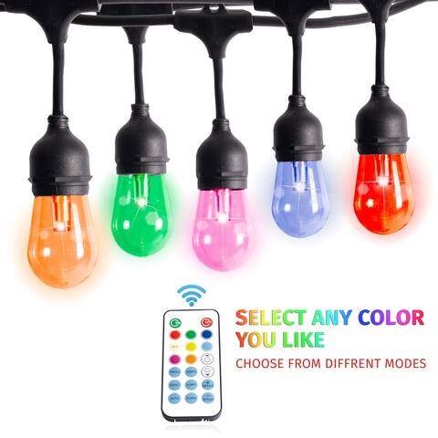 24' 12-Socket Color Changing LED String Light