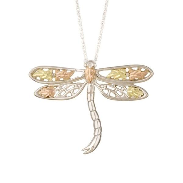 Shop Black Hills Gold And Silver Dragonfly Necklace On Sale Overstock 3096772