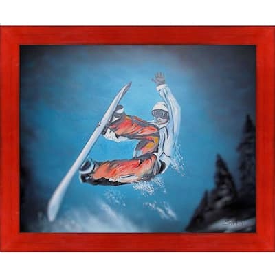 ArtistBe Flyin High with Stiletto Red Frame Canvas Wall Art, 19.5" x 23.5"