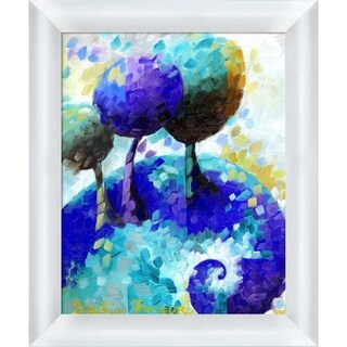 ArtistBe Blue Spiral With Moderne Blanc Frame Canvas Wall Art, 12.75" X ...