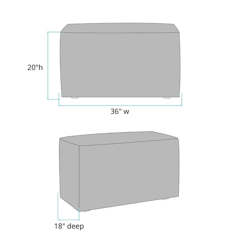 Universal Bench With Slipcover, Glam Collection