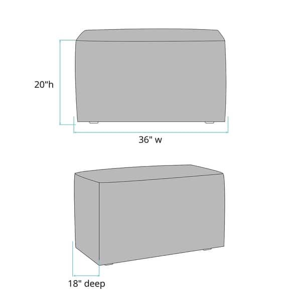 Universal Bench With Slipcover, Glam Collection