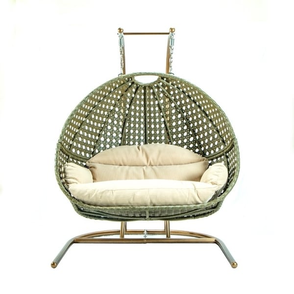 Weller outdoor wicker basket online swing chair with stand