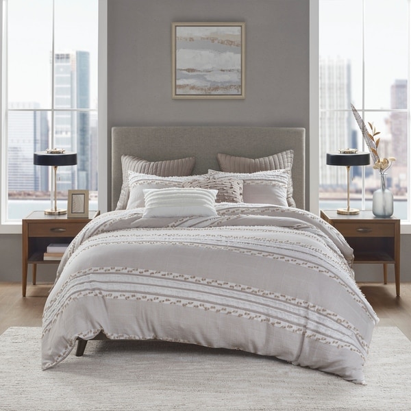 INK+IVY Lennon Organic Cotton Jacquard Comforter Set. Opens flyout.