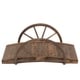 preview thumbnail 4 of 3, Outsunny 3.3ft Wooden Garden Bridge Arc Stained Finish Walkway with Half Wheeled Railings, Stained Wood