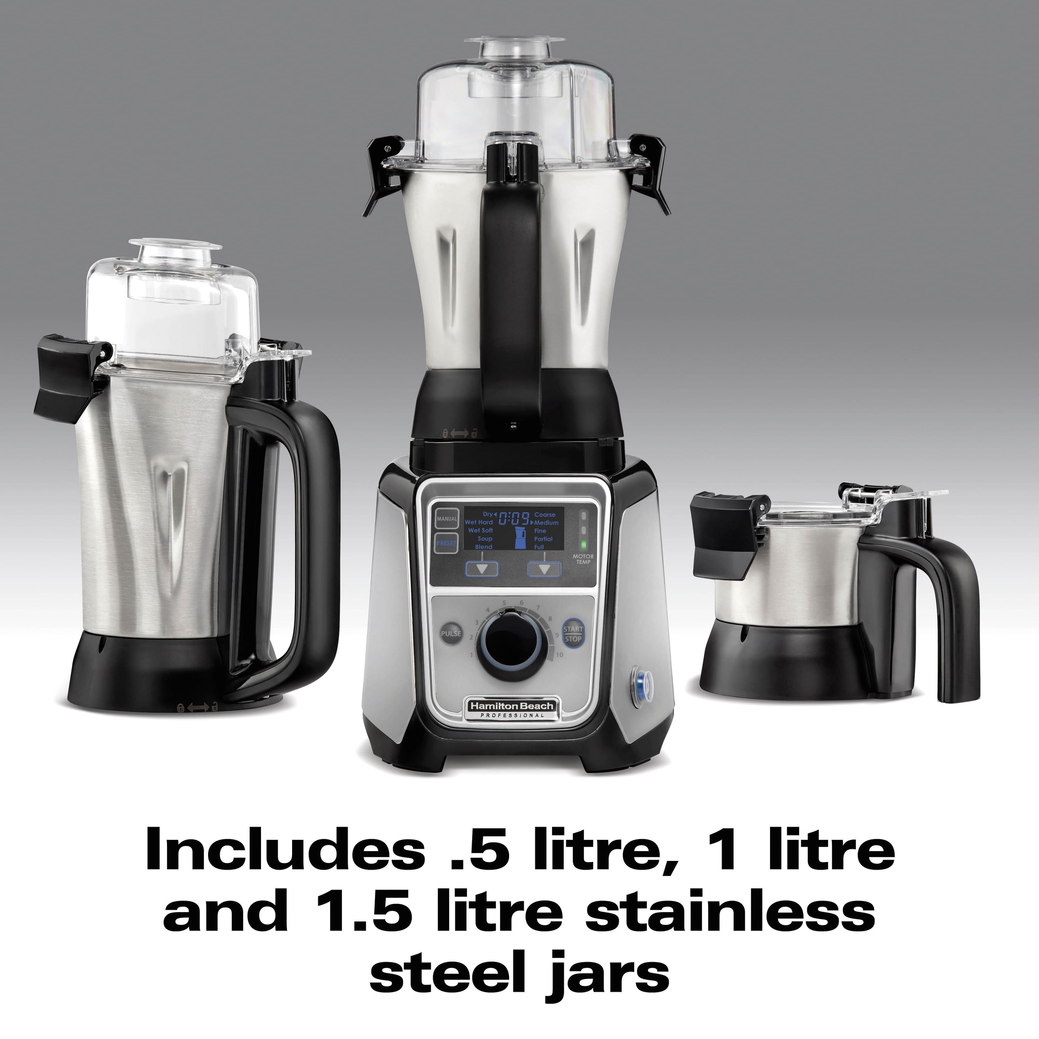 Hamilton Beach Professional 2.2 HP Juicer Mixer Grinder with 3 SS Jars