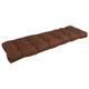 60x19-inch Tufted Solid Color Outdoor Spun Polyester Loveseat Cushion - Cocoa