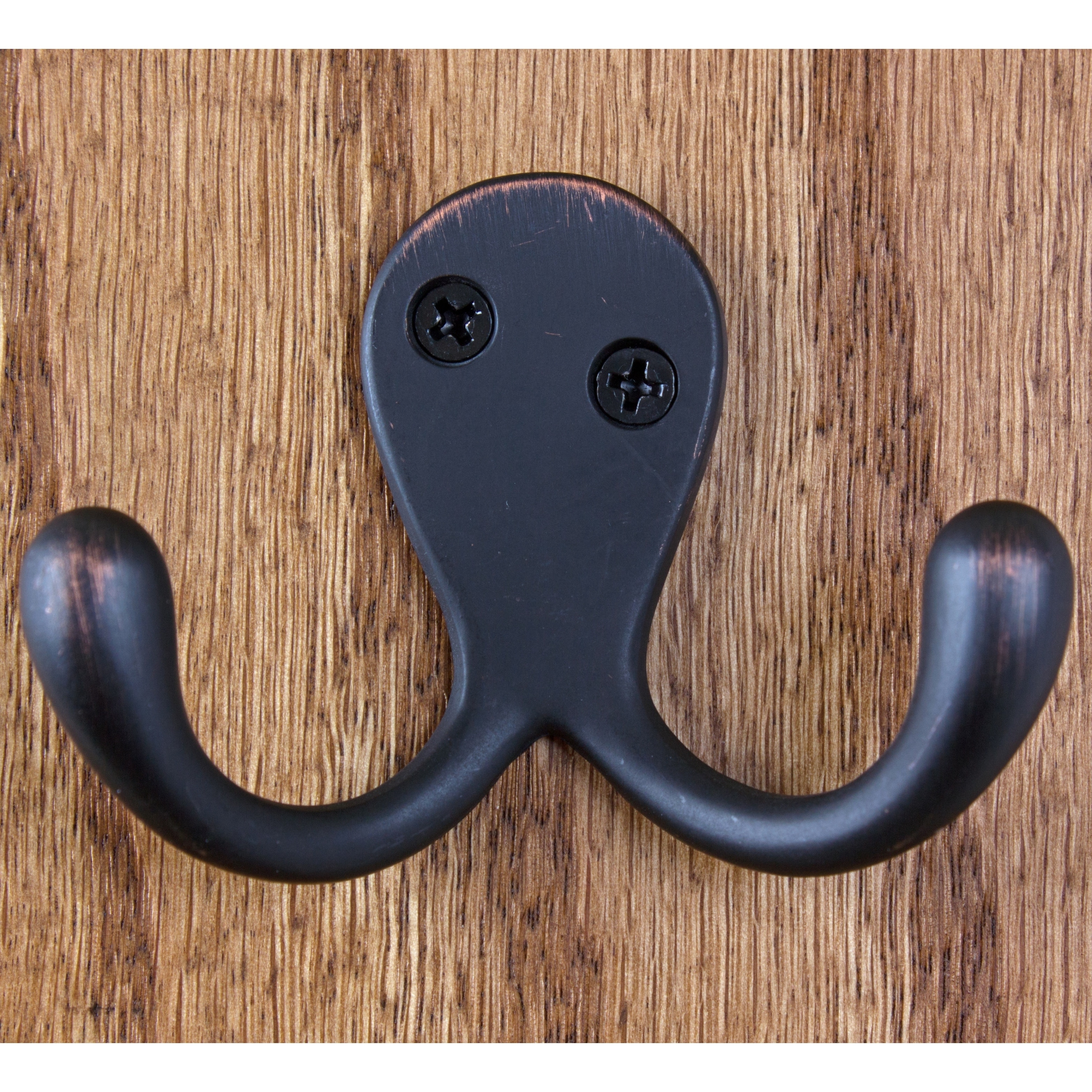 GlideRite 5-Pack 2 in. Oil Rubbed Bronze Double Coat Hooks
