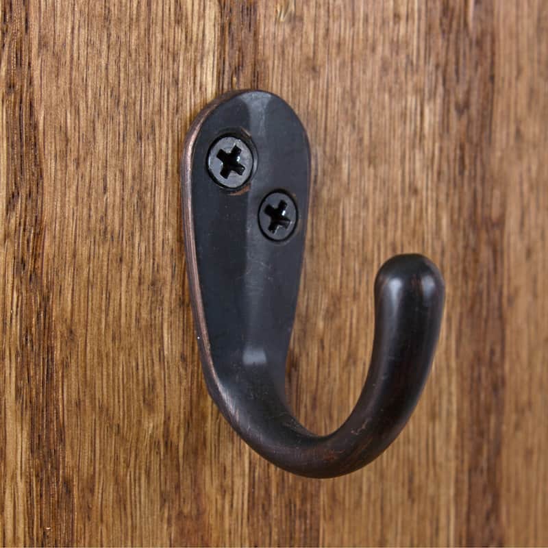 GlideRite 5-Pack 1-3/4 in. Oil Rubbed Bronze Single Coat Hooks