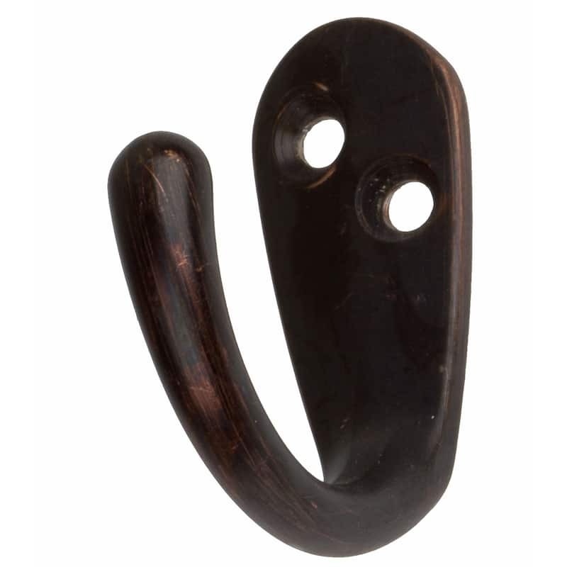 GlideRite 5-Pack 1-3/4 in. Oil Rubbed Bronze Single Coat Hooks