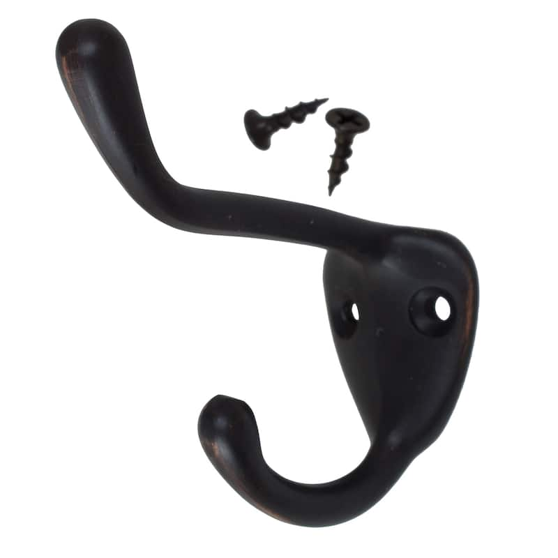 Gliderite 5-pack 3 In. Oil Rubbed Bronze Double Coat Hooks - On Sale 