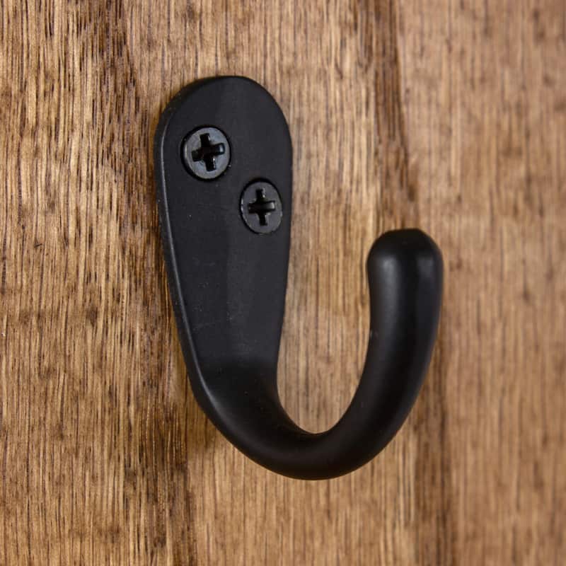 GlideRite 5-Pack 1-3/4 in. Matte Black Single Coat Hooks