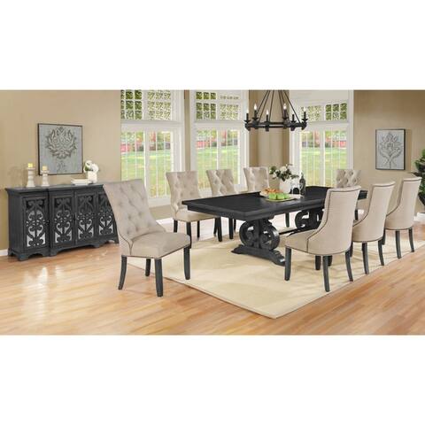Best Quality Furniture 10pc or 9pc Dining Extendable Sets with Server