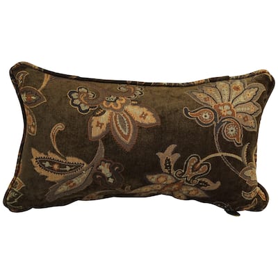 18-inch Corded Patterned Jacquard Chenille Lumbar Throw Pillow