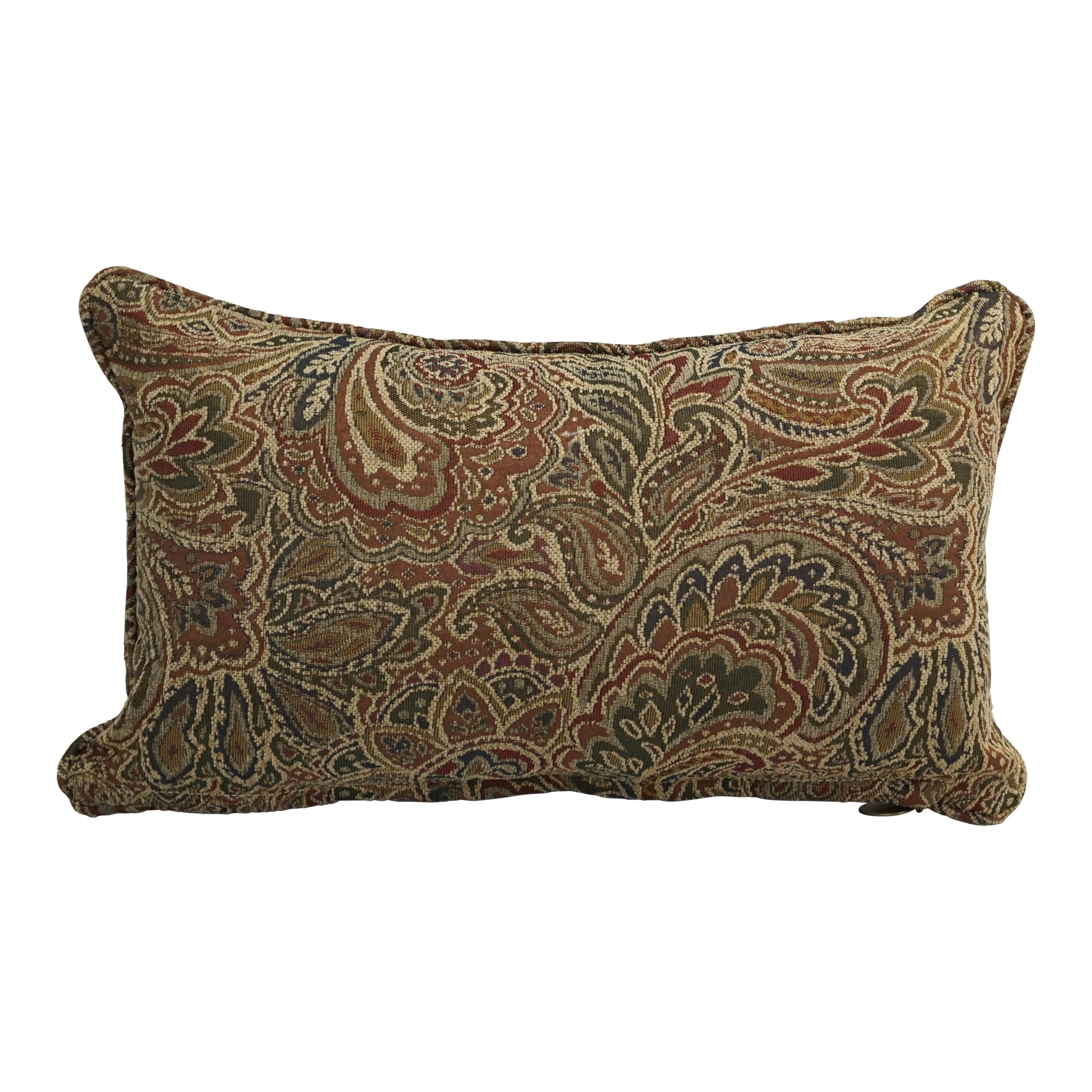 18-inch Corded Patterned Jacquard Chenille Lumbar Throw Pillow