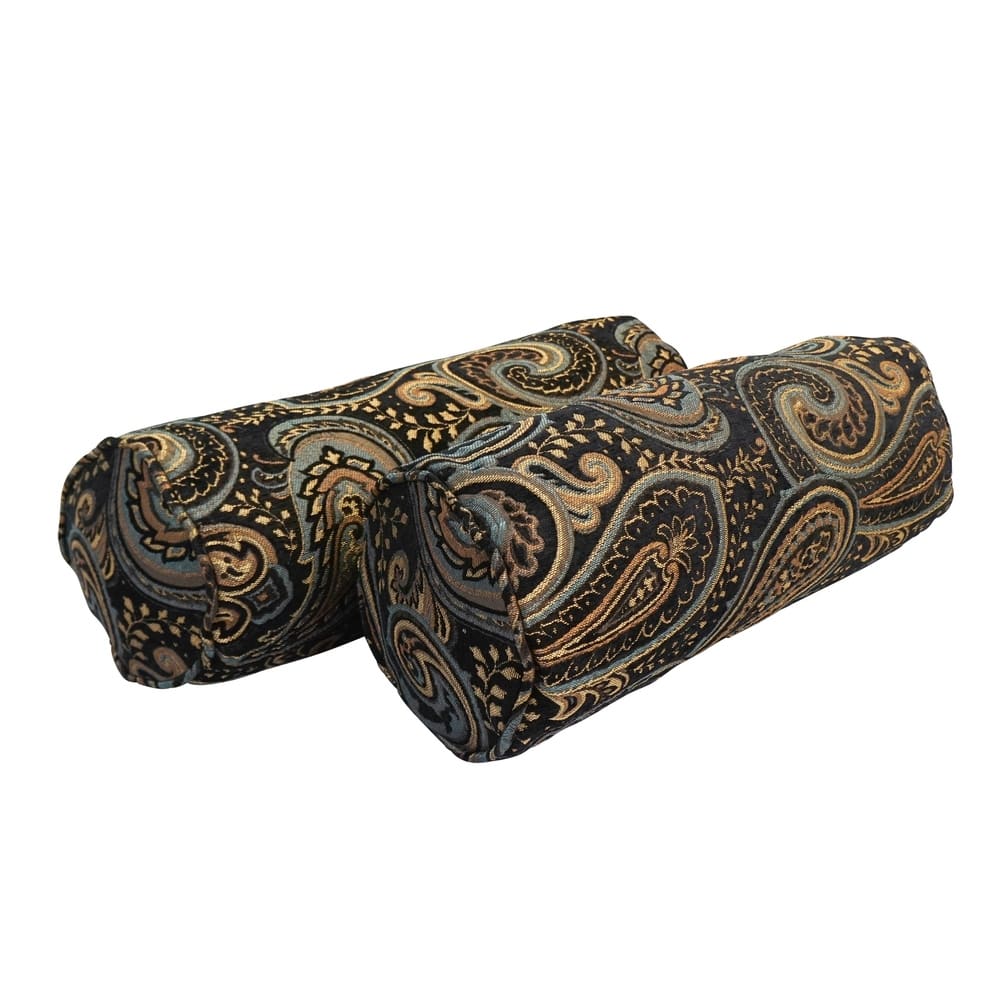 Blazing Needles 20-inch by 8-inch Corded Chenille Bolster Pillows (Set of 2)