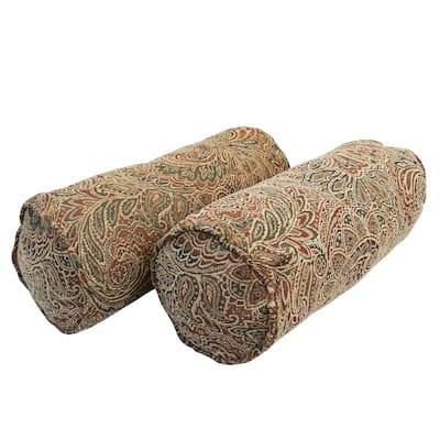 Blazing Needles 20-inch by 8-inch Corded Chenille Bolster Pillows (Set of 2)