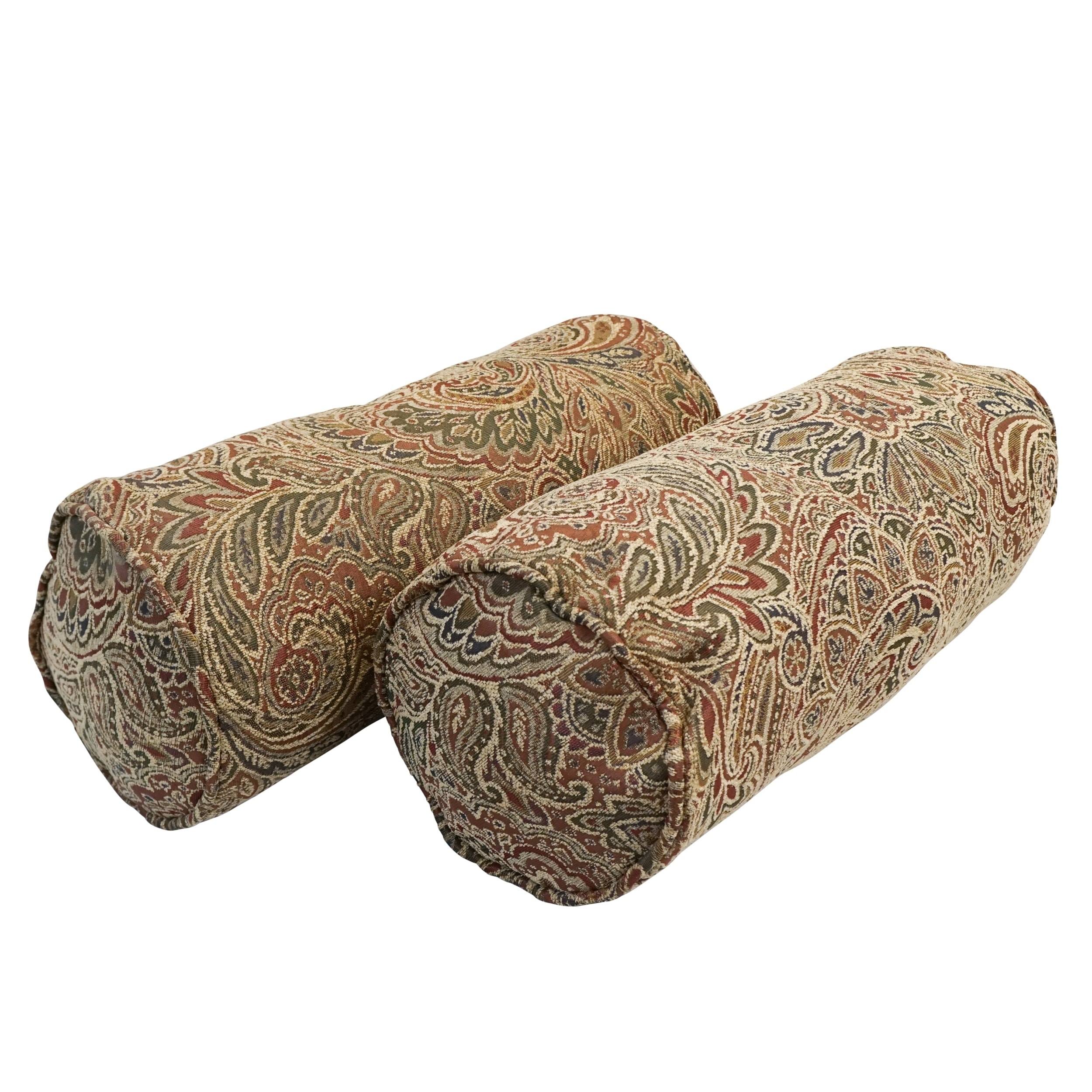 Blazing Needles 20-inch by 8-inch Corded Chenille Bolster Pillows (Set of 2)