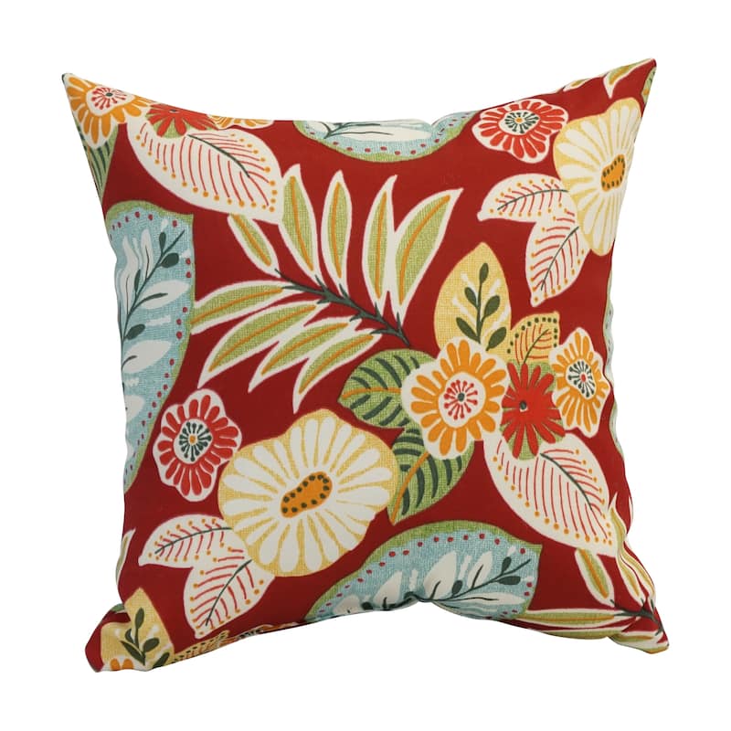 Blazing Needles 17-inch Square Polyester Outdoor Throw Pillows (Set of 2)